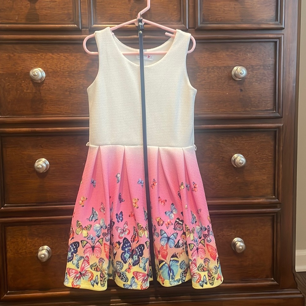 Girls spring/summer dress with butterfly design